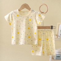 小猪班纳 男女童短袖短裤家居服