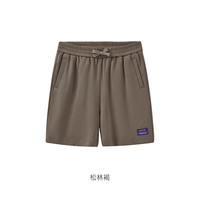 英氏 儿童裤子春夏柔软透气休闲裤男童短裤纯棉时尚裤子 松林褐 105 cm