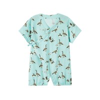 milkbarn 春夏新品婴儿竹棉连体服宝宝衣服新生儿短袖哈衣爬服