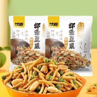 甘源 鲜虾味虾条豆果混合蚕豆花生 500g 袋装