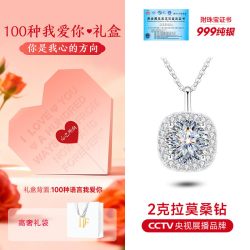 东方佳人 999纯银方糖小银项链