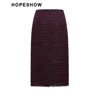  HOPESHOW/红袖 流苏拼接 女士半身裙