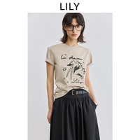  LILY/丽丽 立体刺绣 女士T恤