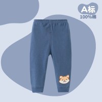 奇域猫印记 婴儿裤子春秋外穿纯棉男女宝宝长睡裤a类1-2岁幼儿分体秋裤双档裤