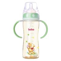bobo 乐儿宝 小金瓶系列 宽口径PPSU奶瓶 300ml 绿色