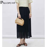 PALUOPO/帕罗 蕾丝质感 女士半身裙