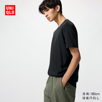 优衣库 快干 男士T恤 09 黑色 2XL