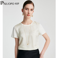 PALUOPO/帕罗 提花 女士短袖T恤