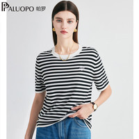  PALUOPO/帕罗 宽松显瘦 女士短袖T恤