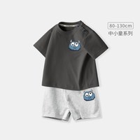 LA CHAPELLE MINI 拉夏贝尔男童套装夏装宝宝t恤夏季运动套儿童短袖男孩短裤小童装