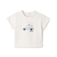 PETIT MAIN 日本直邮petit main 儿童 纯棉半袖T恤（游艇+汽车刺绣） 9562211