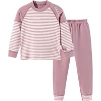 贝贝怡 秋冬季儿童德绒保暖内衣套装男女童加厚打底秋衣秋裤家居服