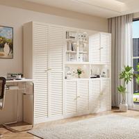 菲利特 书柜家用防尘书架现代简约书房落地储物柜玻璃门展示柜书橱