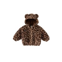 insbobo 男童外套秋冬款棉服女童加绒棉衣儿童春装连帽棉袄童装