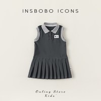 insbobo 女童连衣裙儿童夏装女孩公主裙学院风裙子2026夏季新款洋气童装潮