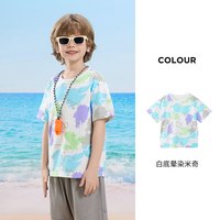 Disney baby 迪士尼男童短袖T恤纯棉针织多彩2026夏装新款儿童半袖上衣夏季