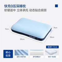 MLILY 快充0压深睡枕 55*35*11/7.5/9 记忆棉枕头