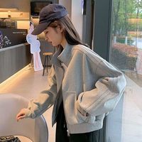 豪喜 短款运动外套女2026春秋新款棒球服休闲显瘦夹克开衫上衣宽松百搭