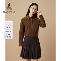 BEANPOLE 女士休闲商务美拉德色老钱风灯芯绒土黄色长袖衬衫