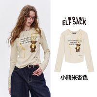 ELF SACK/妖精的口袋 复古印花 女士长袖T恤