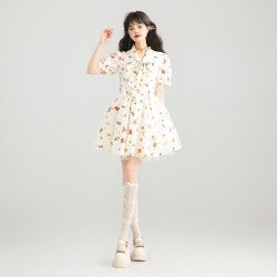 凯莉欧 KEIKO 凯莉欧 女士彩绘蝴蝶小碎花连衣裙 K-25B55352