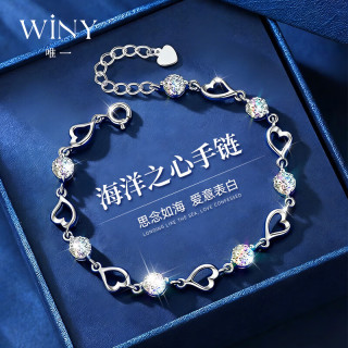 移动端、京东百亿补贴：唯一 施华洛世奇锆999足银手链 2026新款