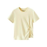 Semir/森马 修身扭结不对称 女士短袖T恤
