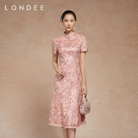  Londee/龙笛 刺绣蕾丝 女士旗袍连衣裙