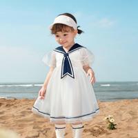 巴拉巴拉 儿童连衣裙夏装小童网纱公主裙甜美蝴蝶结公主裙甜美高级感洋气