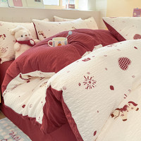 A类针织棉双层纱四件套1.8床200*230cm