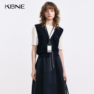  KBNE/卡贝奈尔 假两件设计 女士针织衫