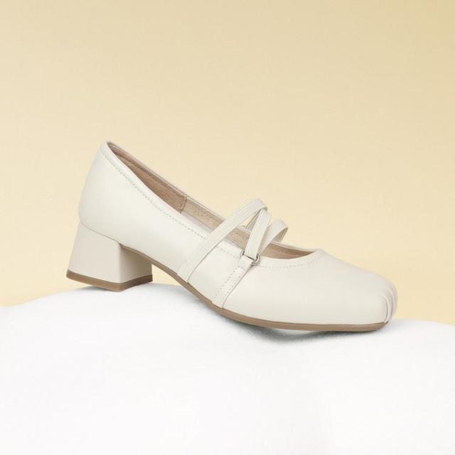 森达 玛丽珍鞋女2024春季学院风芭蕾舞粗跟浅口单鞋ZTA26AQ4 啡色 38