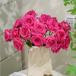 京东鲜花 玫瑰花30枝无土栽培枝长鲜切花山东基地源头直发