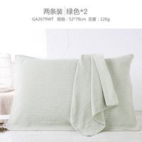 移动端：金号 GA2879T-2 纯棉多层纱布枕巾 2条装 绿+绿