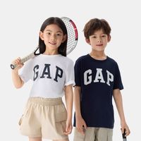 百亿补贴：Gap 男女童 新款印花logo纯棉短袖T恤儿童装上衣美版708370