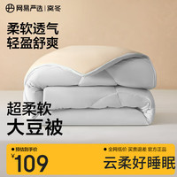 网易严选 云感大豆被 10%大豆纤维A类空调被子2500g 200*230cm四季被云杉灰 云杉灰