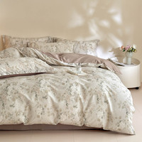 AIDLI 纯棉床上四件套40支纯棉 被套床单被罩床上用品双人全棉套件 初秋 200*230cm四件套（1.5/1.8m床）