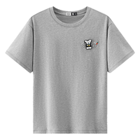  Semir/森马 纯棉毛绒立体刺绣 女士短袖T恤 中花灰00510 XS