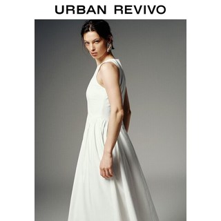  URBAN REVIVO 魅力无袖拼接 女士连衣裙