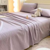 朴顿庄园 简约双层纱床单 优雅紫 120*235CM