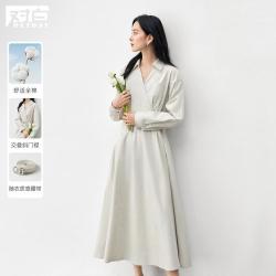 DUIBAI 女式通勤交叠V领长裙连衣裙