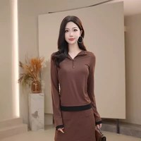 阿玛施 女士连帽拼色长袖卫衣 530262