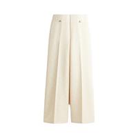 H&M 宽松高腰直筒 女士休闲裤