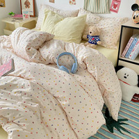 不掉色宿舍床单款三件套亲肤