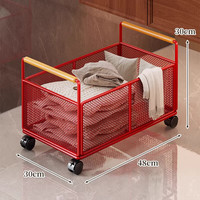 林家小子 柜下脏衣篮浴室置物架放衣神器洗手台下脏衣服收纳筐可移动脏衣篓