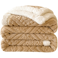  无印良品 加厚加绒 羊羔绒毛毯