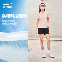 鸿星尔克 polo衫t恤女夏季新款女士防晒翻领短袖运动上衣女装女款