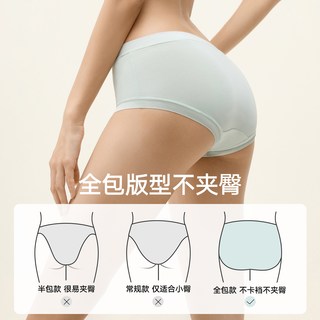  松山棉店 抗菌 女士内裤 【款式B】95%纯棉（淡黄色+清水蓝+兰花紫） XL