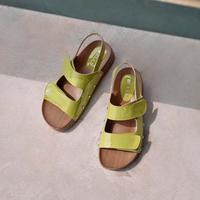 百丽 女鞋子厚底舒适勃肯鞋26夏真皮可外穿休闲凉拖鞋