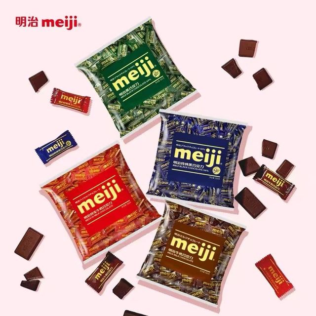 明治 排块特浓牛奶特纯黑巧克力500g
